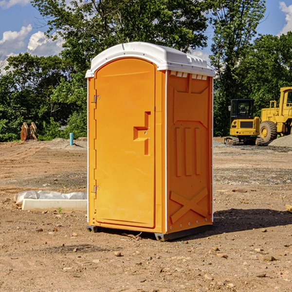 how often are the porta potties cleaned and serviced during a rental period in Marshall County Alabama